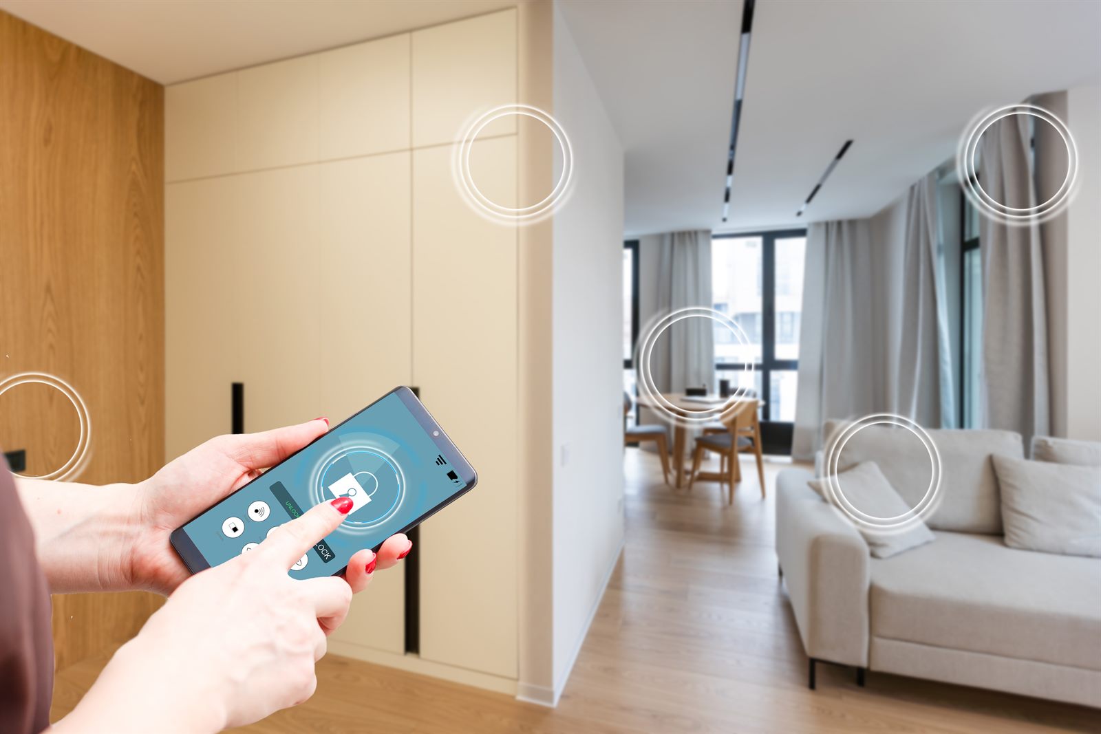 Smart home automation controls and connected devices